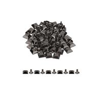 Neel Blue 10mm Pyramid Feet Cap with 7mm Back Rivets - 25pcs in Black Neel Blue Black