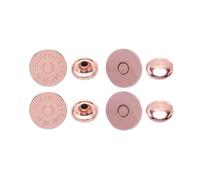 Neel Blue 10Pcs Magnetic Clasp Snap Button Double Rivet Closures For Clothing, Purses, Jacket, Rose Gold, 14mm