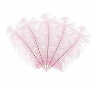 Neel Blue 10Pcs Natural Ostrich Feathers, 50-60 Cm Large Plume, Baby Pink