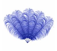 Neel Blue 10Pcs Natural Ostrich Feathers, 50-60 Cm Large Plume, Royal Blue