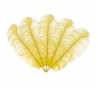 Neel Blue 10Pcs Natural Ostrich Feathers, 50-60 Cm Large Plume, Yellow