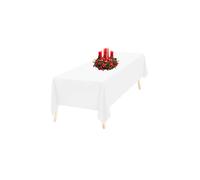 Neel Blue 10pcs Rectangle Tablecloth Premium Polyester Tablecover - 70 x 126inch in White Neel Blue White