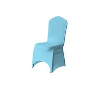 Neel Blue 10pcs Spandex Arched Front Chair Covers Stretch Fabric Removable Washable Slipcovers in Baby Blue Neel Blue Baby Blue