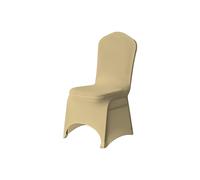 Neel Blue 10pcs Spandex Arched Front Chair Covers Stretch Fabric Removable Washable Slipcovers in Bronze Neel Blue Bronze