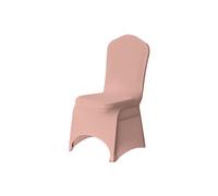 Neel Blue 10pcs Spandex Arched Front Chair Covers Stretch Fabric Removable Washable Slipcovers in Rose Gold Neel Blue Rose Gold