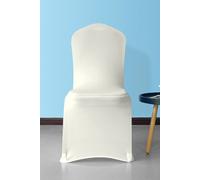 Neel Blue 10pcs Spandex Polyester Stretch Chair Cover, Washable & Removable Slipcovers in Ivory Neel Blue Ivory
