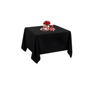 Neel Blue 10pcs Square Table Cloth, Premium Linen Table Cover - 90" x 90" in Black Neel Blue Black