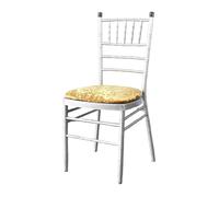 Neel Blue 10pcs Velvet Chair Seat Cover, Stretchy Dinning Chair Pad Cover Seat Protectors Slipcovers in Gold Neel Blue Gold