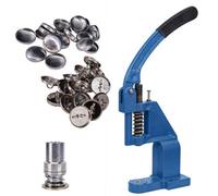 Neel Blue 11mm Fabric Button Maker Set, Blue Hand Press Machine With Die & 50 Buttons