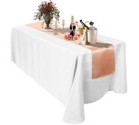 Neel Blue 11X 108 Inch Plain Satin Silk Table Runner, Peach