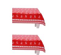 Neel Blue 120cm x 180cm PVC Christmas Table Protector, Waterproof Table Cover | Size: 120 cm x 180 cm Neel Blue Multicolor 120 cm x 180 cm