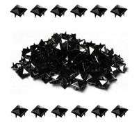 Neel Blue 12mm Black Pyramid Shaped Nail Head Studs Rivet - Pack Of 50