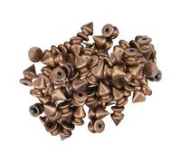 Neel Blue 12mm Bronze Spike Studs, Brass Punk Rivets - Pack Of 100