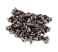 Neel Blue 12mm Gunmetal Black Spike Studs, Brass Punk Rivets - Pack Of 100