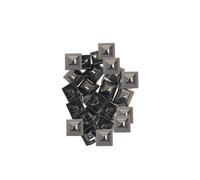 Neel Blue 12mm Gunmetal Square Brass Pyramid Studs With Base Pin Rivets - 50Pcs
