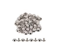 Neel Blue 12mm Mushroom Feet Cap with 7mm Back Rivets - 25pcs in Silver Neel Blue Silver
