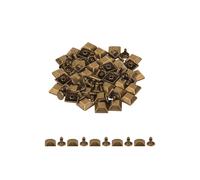 Neel Blue 12mm Pyramid Feet Caps with 7mm Back Rivets - 25pcs in Bronze Neel Blue Bronze