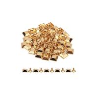 Neel Blue 12mm Pyramid Feet Caps with 7mm Back Rivets - 25pcs in Gold Neel Blue Gold