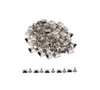 Neel Blue 12mm Pyramid Feet Caps with 7mm Back Rivets - 25pcs in Silver Neel Blue Silver