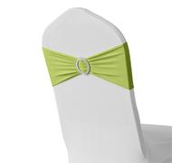 Neel Blue 13"x5" Olive Green Spandex Chair Bands With Slider Buckle, Stretchy Elastic Chair Sash - 1Pc