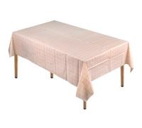 Neel Blue 137Cm X 180Cm Checkered Rectangular Tablecloth, Pvc Plastic Table Cover, Coffee