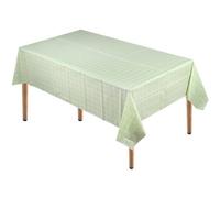 Neel Blue 137Cm X 180Cm Checkered Rectangular Tablecloth, Pvc Plastic Table Cover, Green