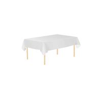 Neel Blue 137cm x 183cm Plastic Table Cover, Disposable PVC Tablecloth in White | Size: 137 cm x 183 cm Neel Blue White 137 cm x 183 cm
