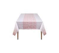 Neel Blue 137cm x 274cm PVC Tablecloth, Dot Confetti Printed Table Cover in Rose Gold | Size: 137 cm x 274 cm Neel Blue Rose Gold 137 cm x 274 cm