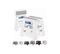 Neel Blue 13inch Folding Step Stool, Anti-Skid Stool for Camping - White Neel Blue White