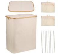 Neel Blue 140L Beige Foldable Laundry Hamper With Lid