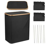 Neel Blue 140L Black Foldable Laundry Hamper With Lid