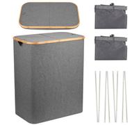 Neel Blue 140L Grey Foldable Laundry Hamper With Lid