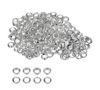 Neel Blue 14mm Brass Eyelets With Washers, Rust-Proof Grommets, Silver - 50Pcs