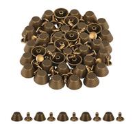 Neel Blue 14mm Bronze Cone Bag Feet Rivets With 9mm Tubular Studs - 25Pcs