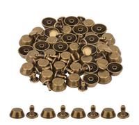 Neel Blue 14mm Bronze Mushroom Feet Cap With 7mm Back Rivets - 25Pcs