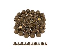 Neel Blue 14mm Etched Mushroom Bag Feet Rivets with 9mm Tubular Studs - 25pcs in Bronze Neel Blue Bronze One Size