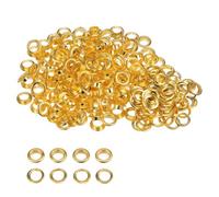 Neel Blue 14mm Eyelets With Washers, Gold - 50Pcs
