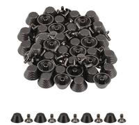 Neel Blue 14mm Gunmetal Etched Mushroom Bag Feet Rivets With 9mm Tubular Studs - 25Pcs