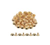 Neel Blue 14mm Hexagonal Feet Cap with 7mm Rivets Studs - 25pcs in Gold Neel Blue Gold
