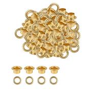 Neel Blue 14mm Long Barrell Eyelets With Washers, Gold, 100Pcs
