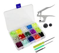 Neel Blue 150 Sets Plastic Snap With Fixing Pliers, T3 Kam Snap 15 Colour Snap With Plier