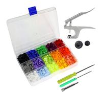 Neel Blue 150 Sets Plastic Snap With Fixing Pliers, T5 Kam Snap 15 Colour Snap & Plier
