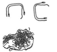 Neel Blue 15Cm Gunmetal Metal Chain, Ball Bead Chain Extender, 100Pcs