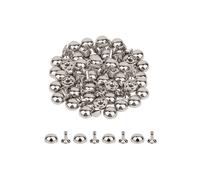 Neel Blue 15mm Dome Shaped Bag Feet Rivets with 9mm Round Studs - 25pcs in Silver Neel Blue Silver