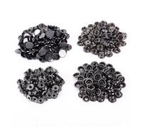 Neel Blue 15mm Gunmetal Black 4-Part Brass Press Studs Rivet - Pack Of 100
