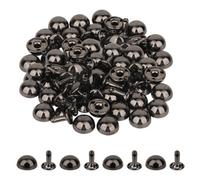 Neel Blue 15mm Gunmetal Dome Shaped Bag Feet Rivets With 9mm Round Studs - 25Pcs