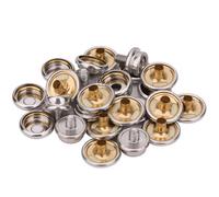 Neel Blue 15mm Machine Screw Press Studs With 5mm Thread - Pack Of 10