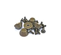 Neel Blue 15mm Mushroom Spike Screwback Flat Head Studs Rivets - 50pcs in Bronze Neel Blue Bronze