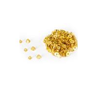Neel Blue 15mm Mushroom Spike Screwback Flat Head Studs Rivets - 50pcs in Gold Neel Blue Gold