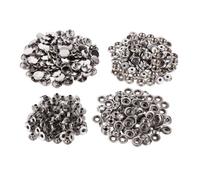 Neel Blue 15mm Silver 4-Part Brass Press Studs Rivet - Pack Of 100